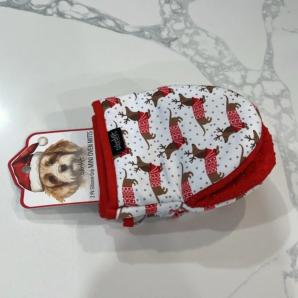 🐾🎅🏻Dachshund Mini OVEN MITTS